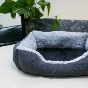 Soft Anti-Slip Fur Pet Bed with Removable Cushion