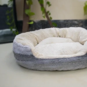Soft Oval Dog & Cat Bed with Water-Resistant base