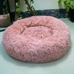 Luxury Plush Donut Pet Bed with Soft Jump-In Design